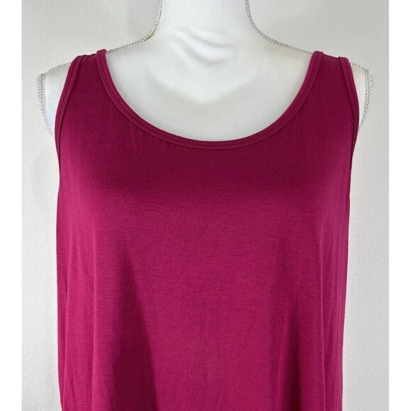 Lane Bryant Plus Size Dark Pink Scoop Back Tank Size 14W/16W - Picture 8 of 9